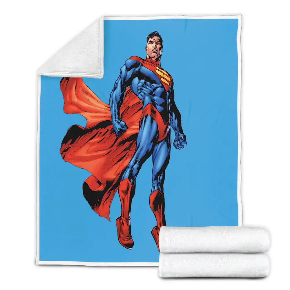 Justice League Superman Fleece Blanket Gift For Wife Husband Besties