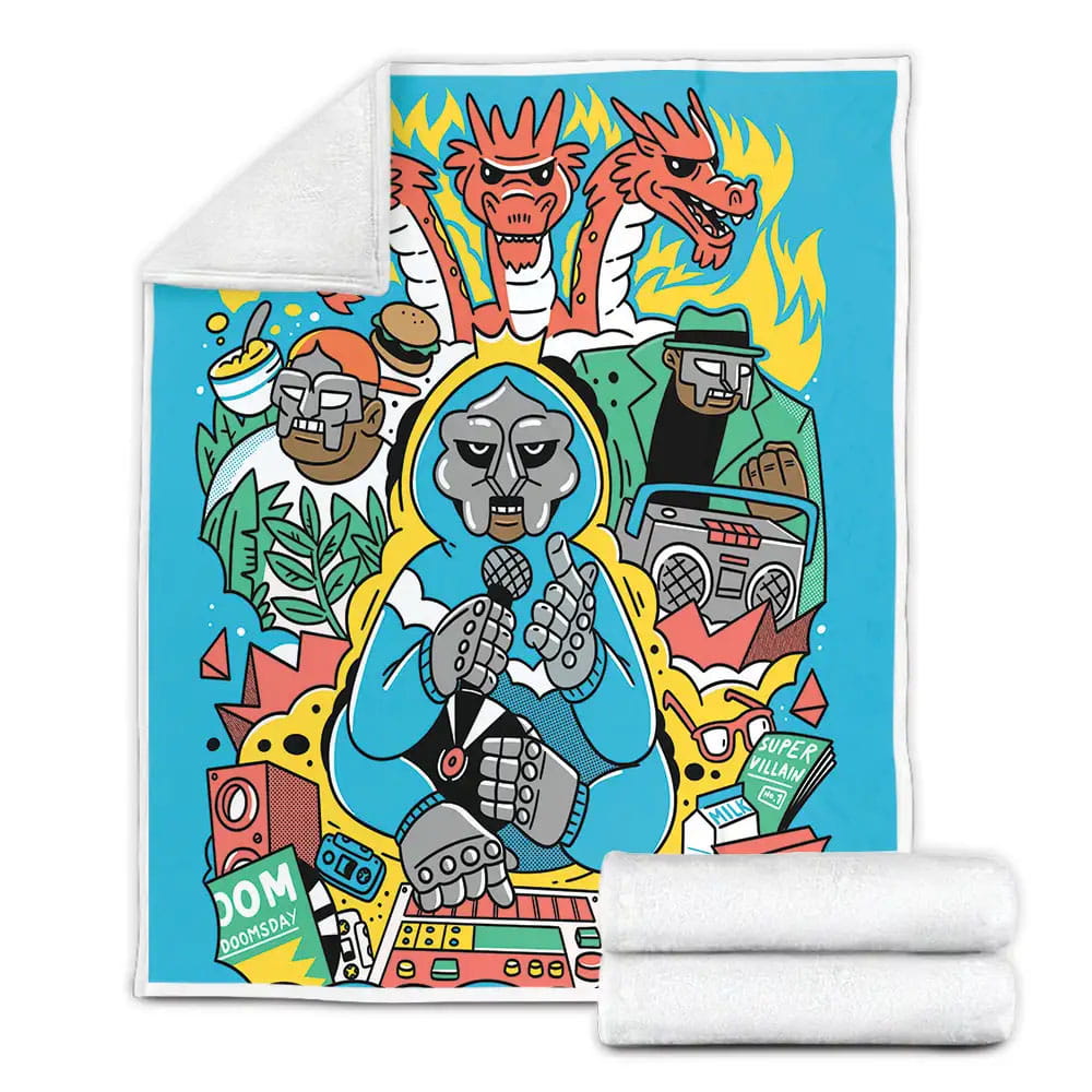 Mf Doom And Friends Art Fleece Blanket Gift For Wife Husband Besties