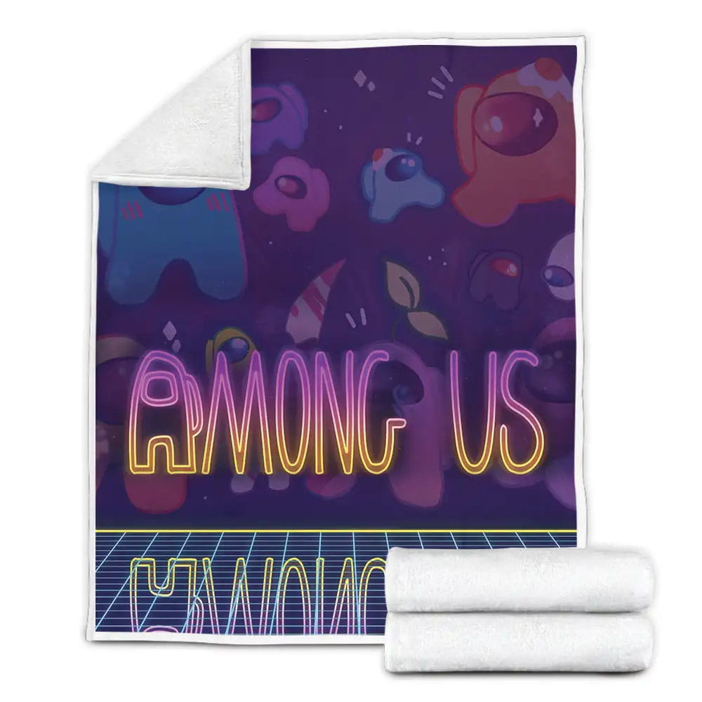 Among Us Fleece Blanket Gift For Christmas Thanksgiving Halloween