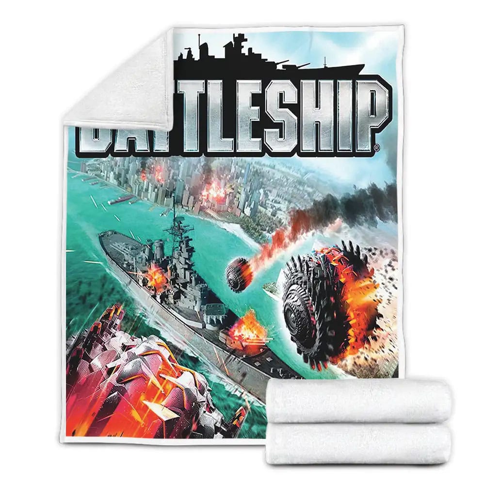 Battleship Movie Poster Fleece Blanket Gift For Wife Husband Besties