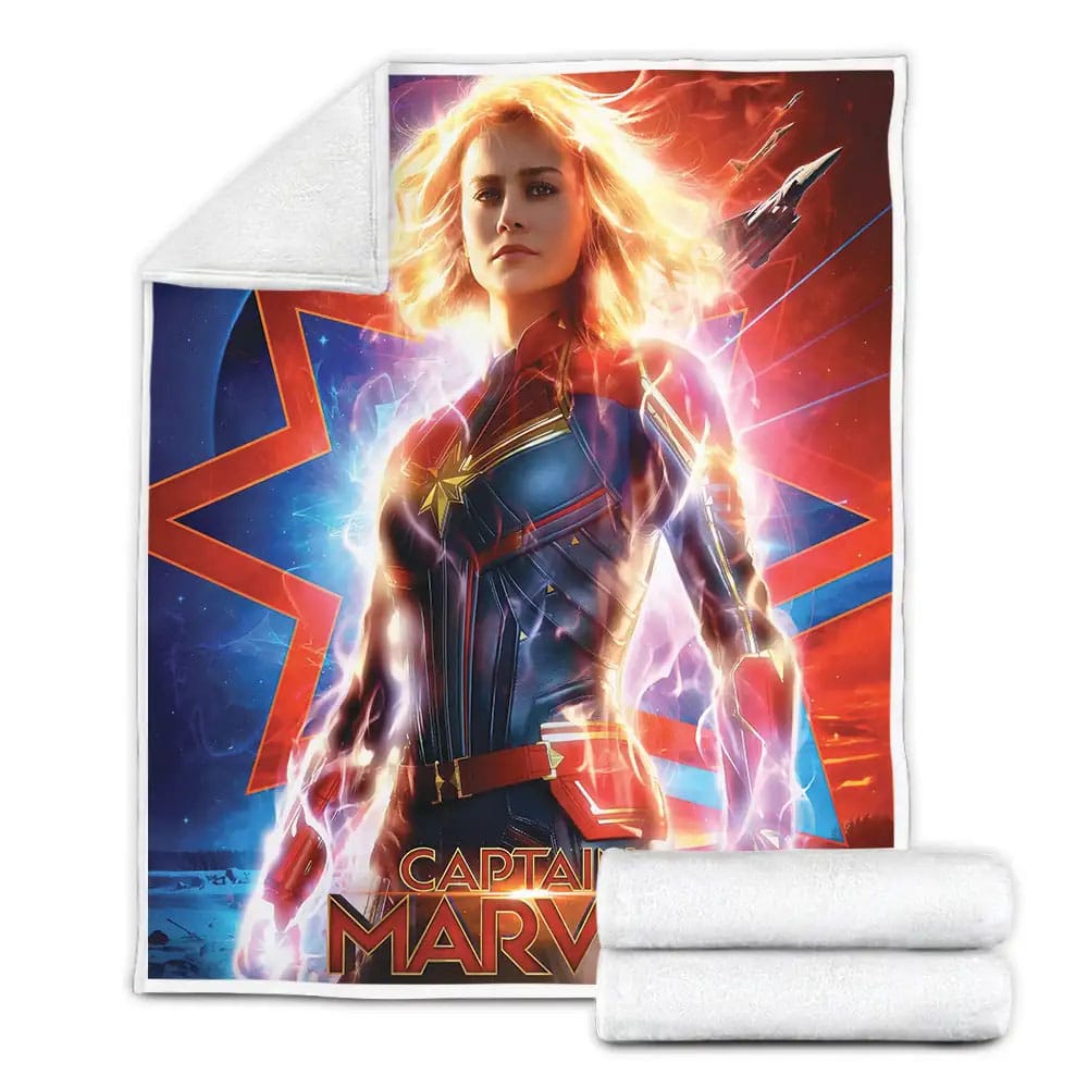 Captain Marvel Original Fleece Blanket Gift For Wife Husband Besties