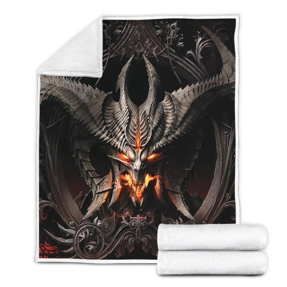 Diablo Expansion Hellfire 3D Logo Fleece Blanket Perfect 