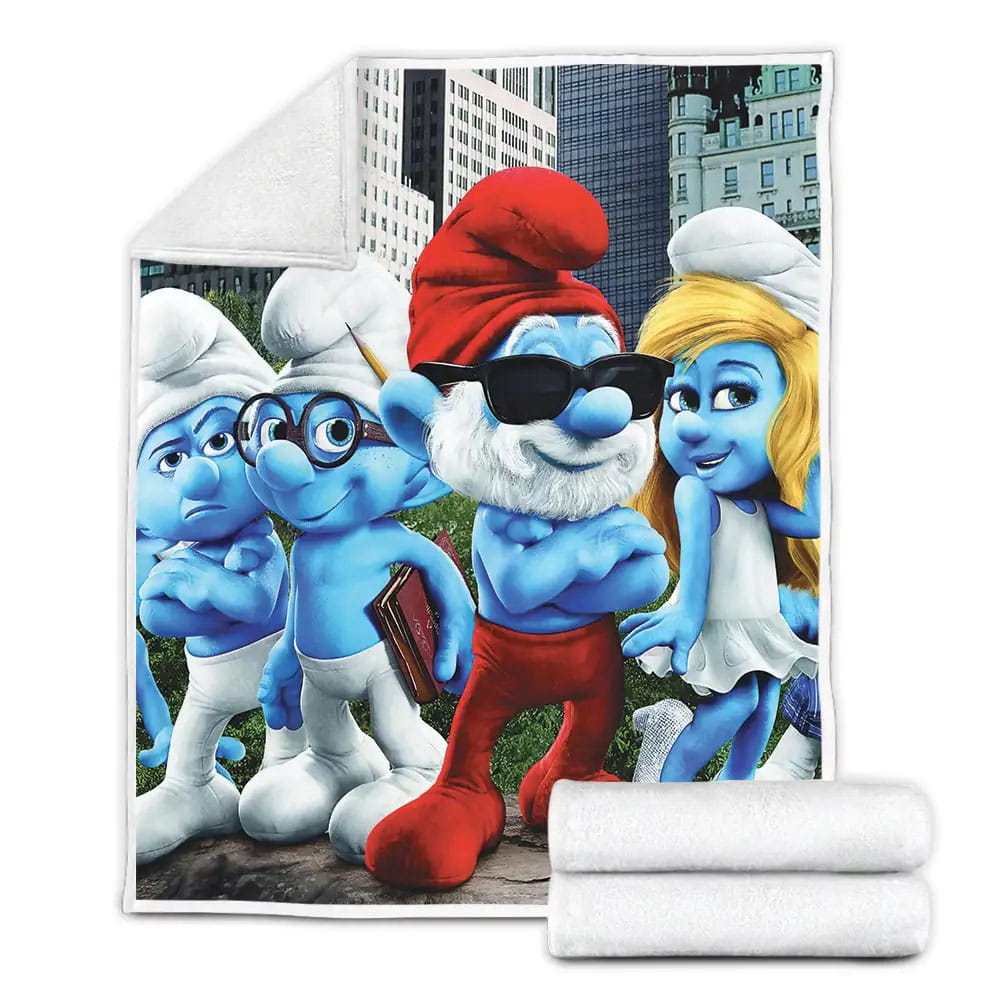 The Smurfs Fleece Blanket Gift For Christmas Thanksgiving Halloween
