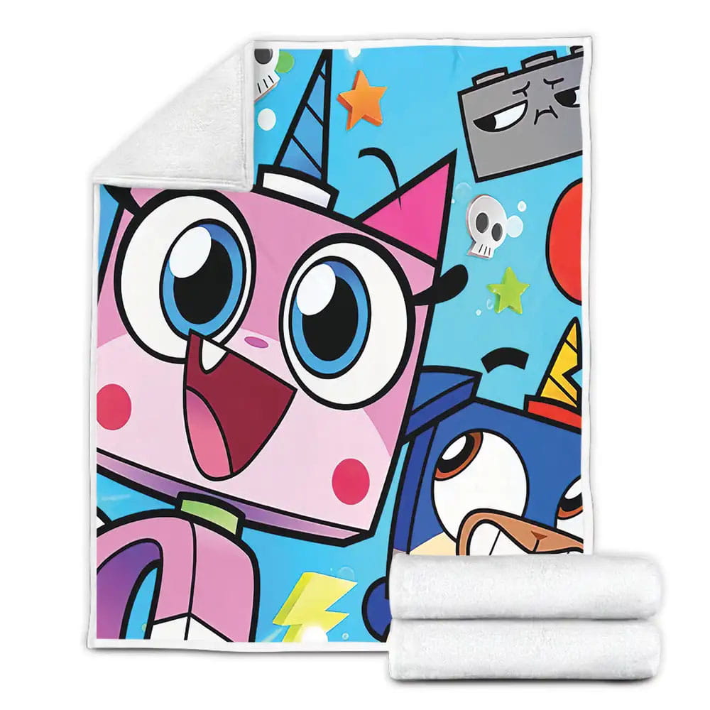 Unikitty Main Characters Fleece Blanket Gift For Wife Husband Besties