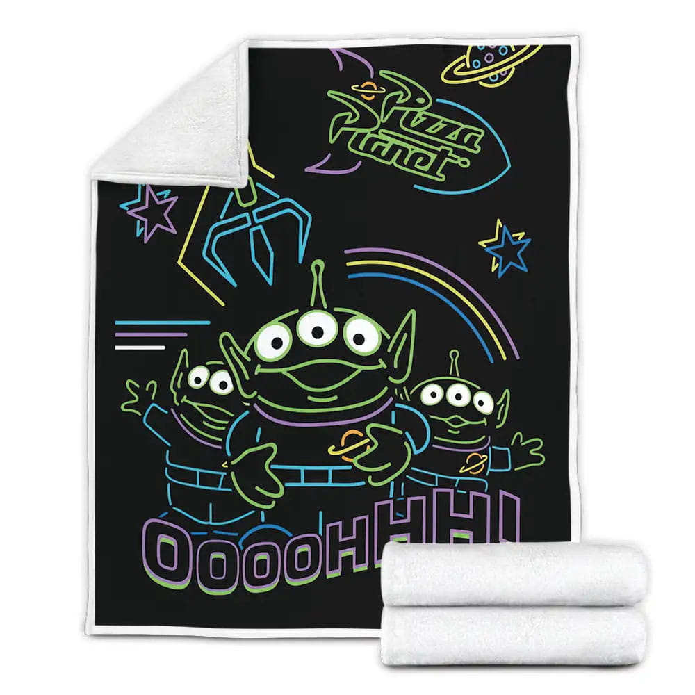 Walt Disney Toy Story Neon Squeeze Fleece Blanket Perfect 
