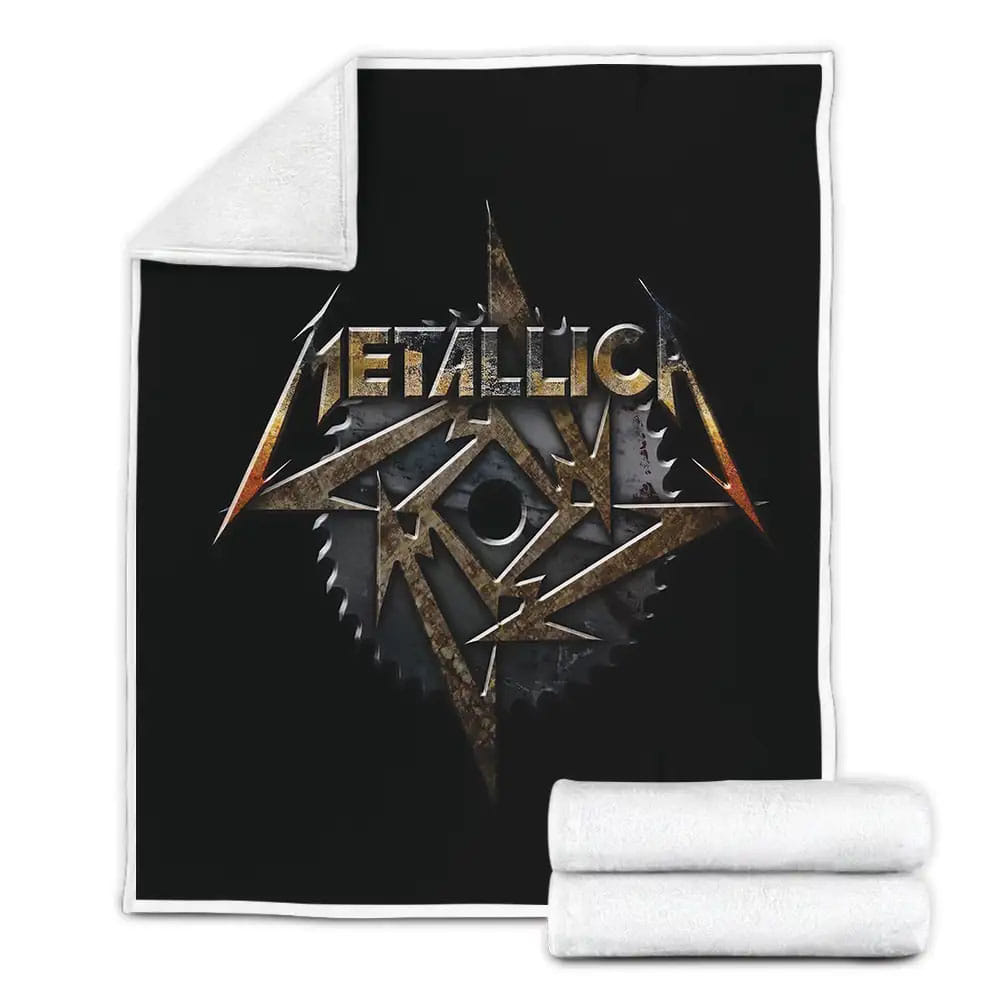 Metallica Ninja Star Logo Fleece Blanket Gift For Wife Husband Besties