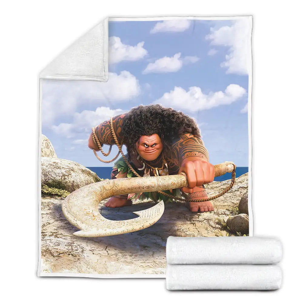 Maui Moana Fleece Blanket Gift For Christmas Thanksgiving Halloween