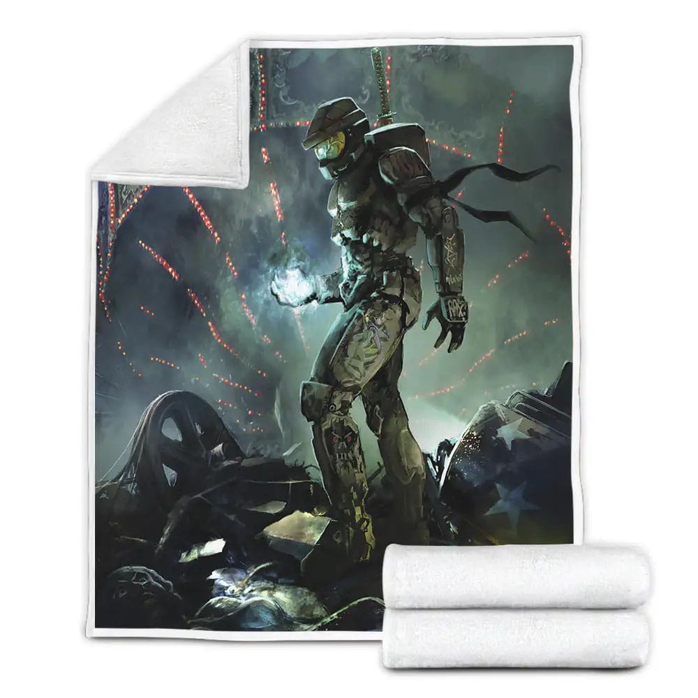 Halo Reach Fleece Blanket Gift For Christmas Thanksgiving Halloween