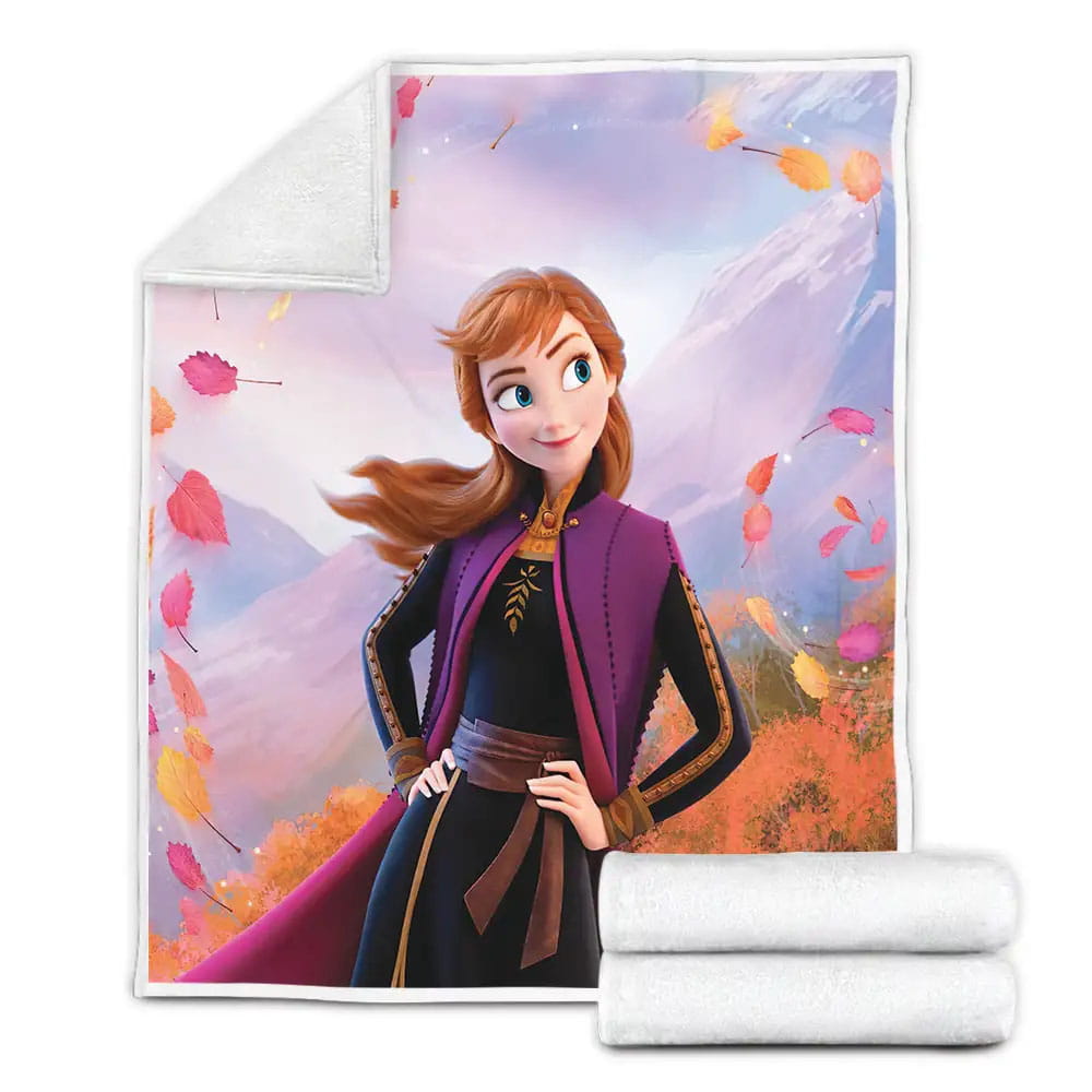 Frozen Optimistic Character Of Anna Fleece Blanket Perfect 