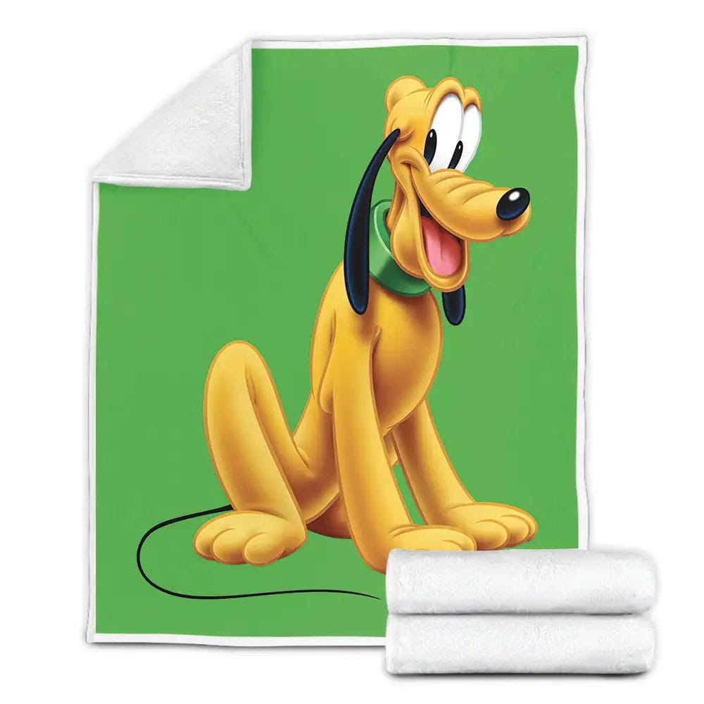 Pluto Dog Fleece Blanket Gift For Christmas Thanksgiving Halloween