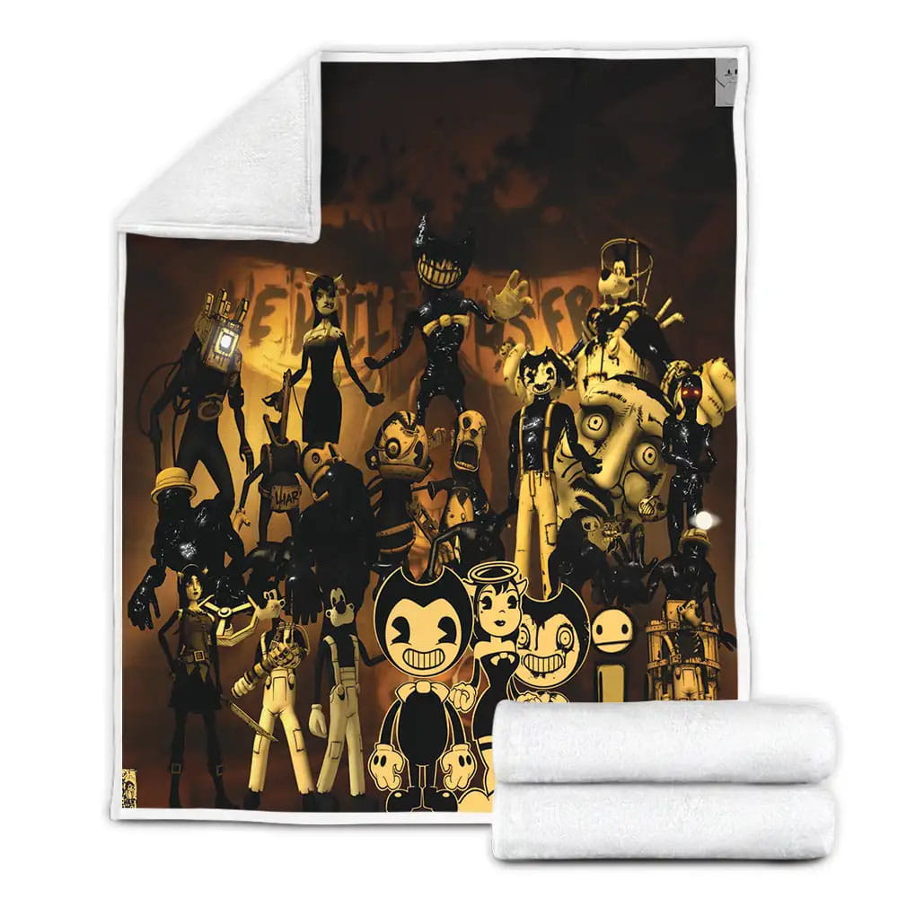 Bendy And The Ink Machine Fleece Blanket Gift For Wife Husband Besties