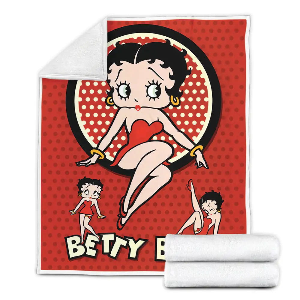 Betty Boop Fleece Blanket Gift For Christmas Thanksgiving Halloween