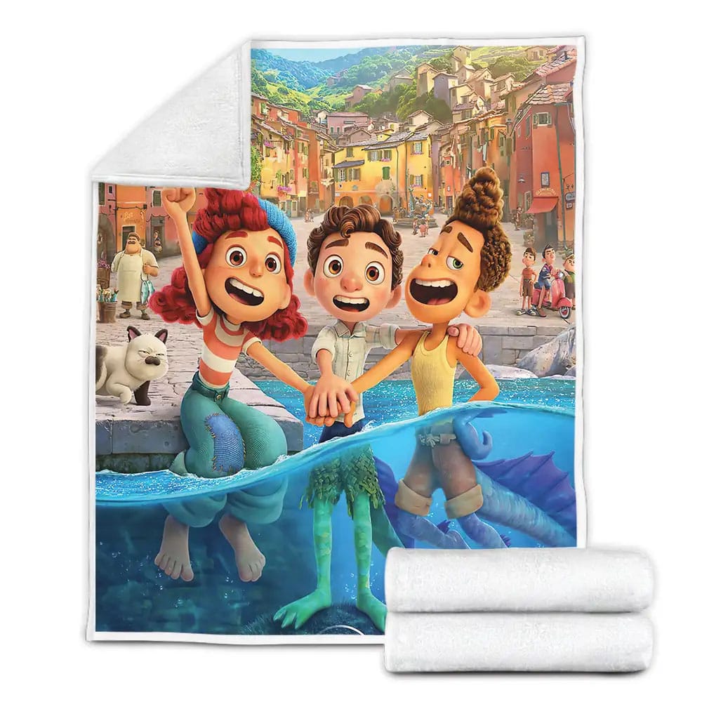 Luca 2021 According Movie Poster Fleece Blanket Perfect 
