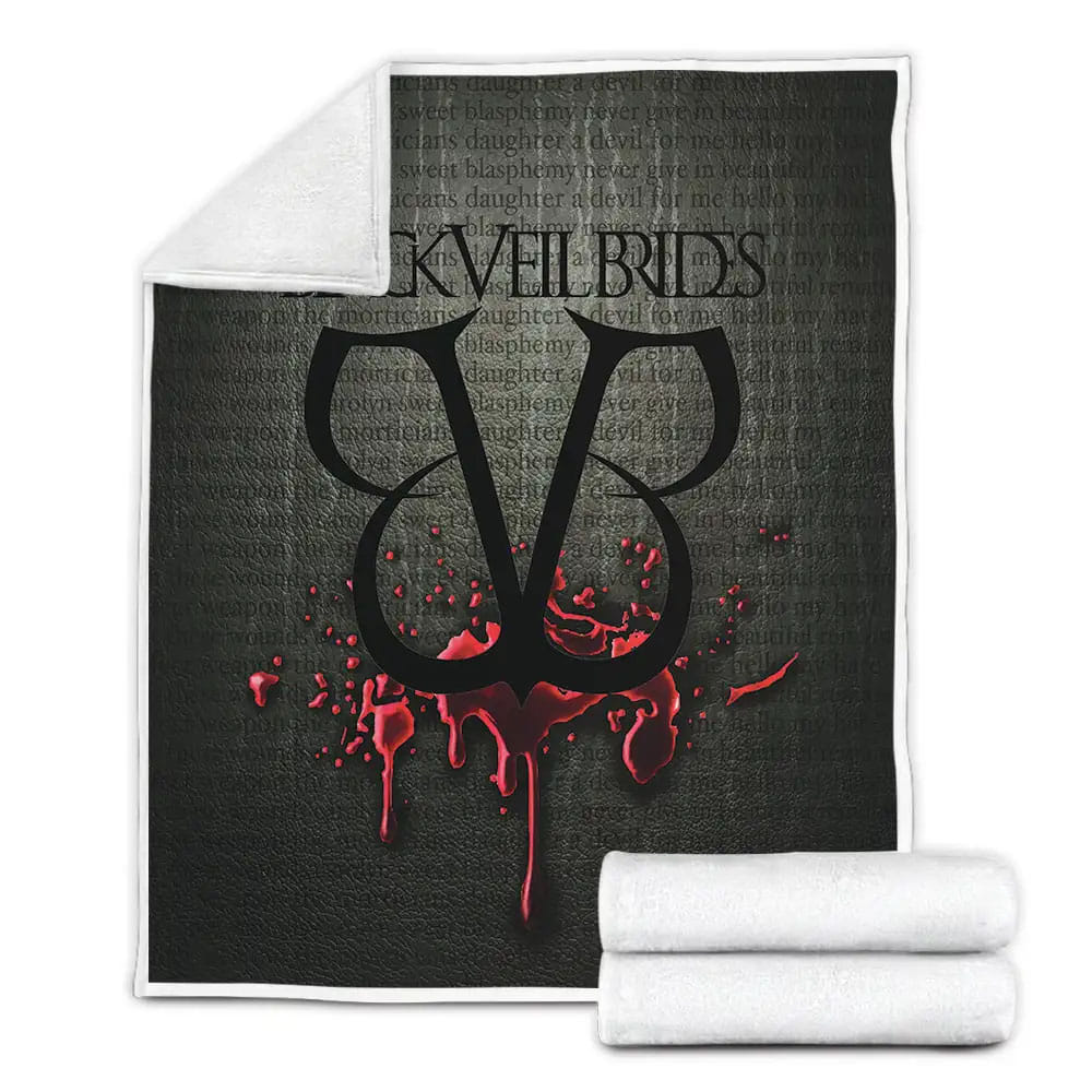 Black Veil Brides Music Group Logo Fleece Blanket Perfect 