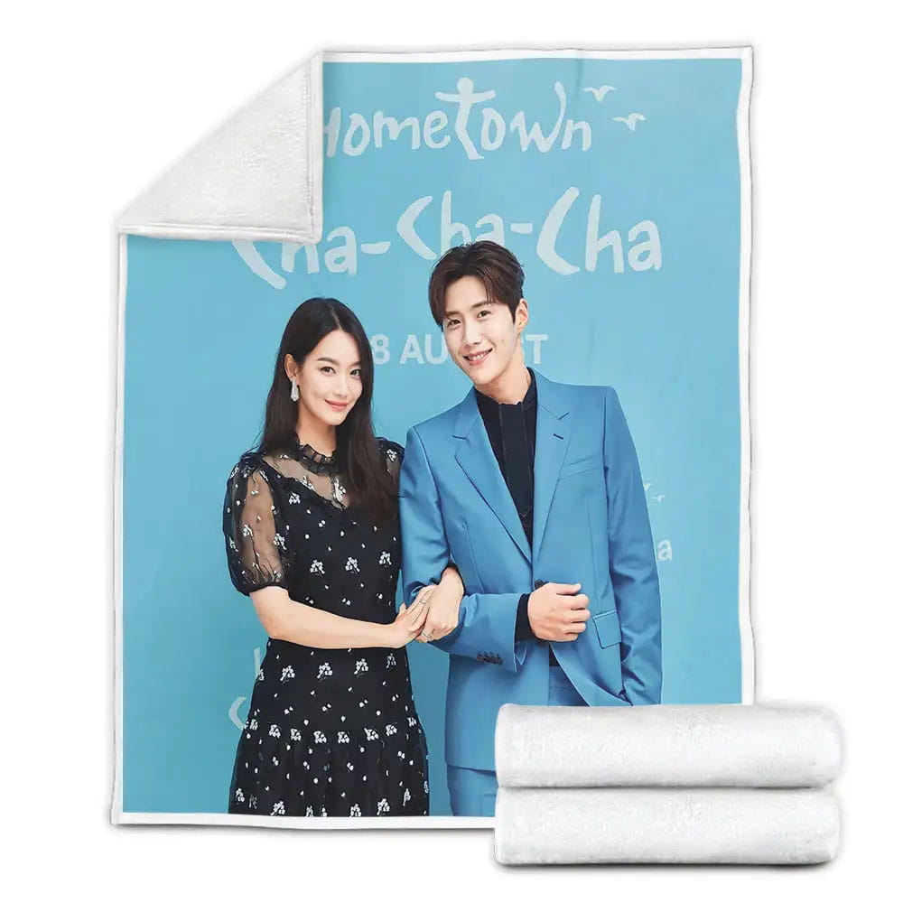 Hometown Cha-Cha-Cha Movie Fleece Blanket Gift For Wife Husband Besties