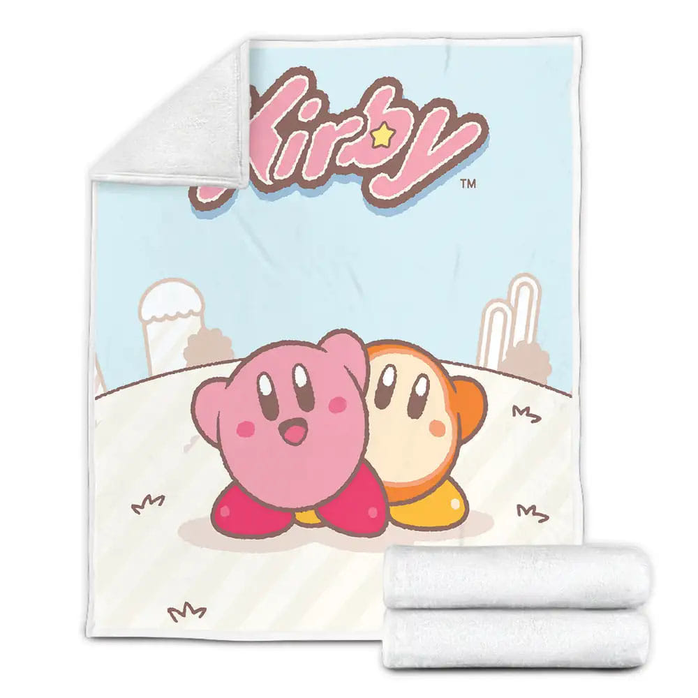 Kirby Pinks Fleece Blanket Gift For Christmas Thanksgiving Halloween