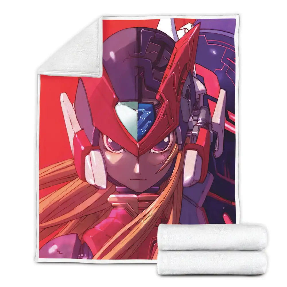 Mega Man Zero Artroom Sets Fleece Blanket Gift For Wife Husband Besties