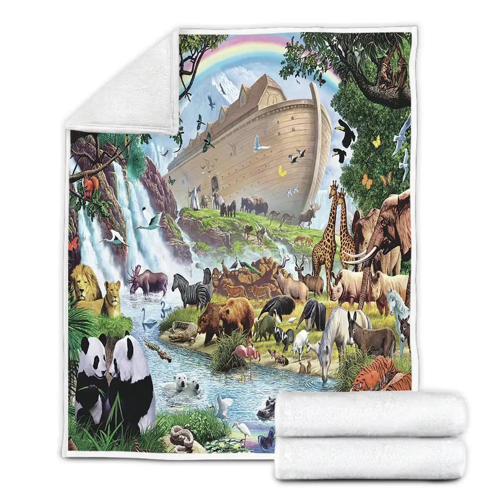 Noah Fleece Blanket Gift For Birthday Halloween Christmas Thanksgiving