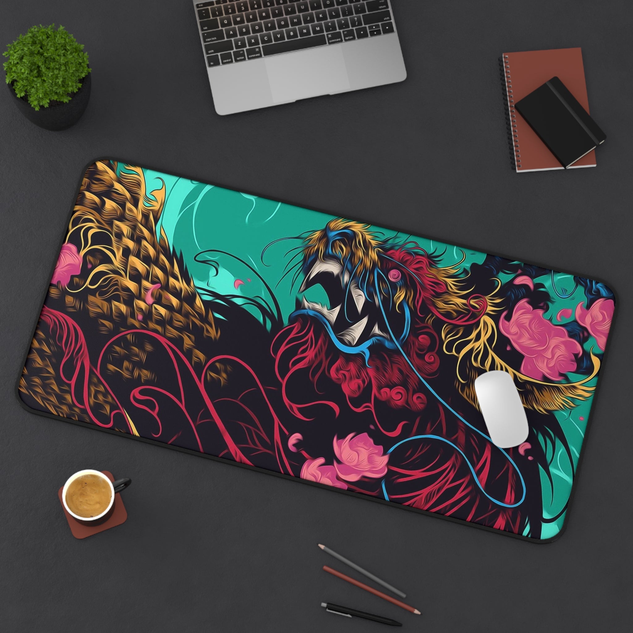 Allleftout Eastern Dragon Desk Mat, Deskmat Xl, Gaming Keyboard Matt, Mousepad Large, Xxl Extended Deskpad Mouse Pad, Large Gaming Mousepad