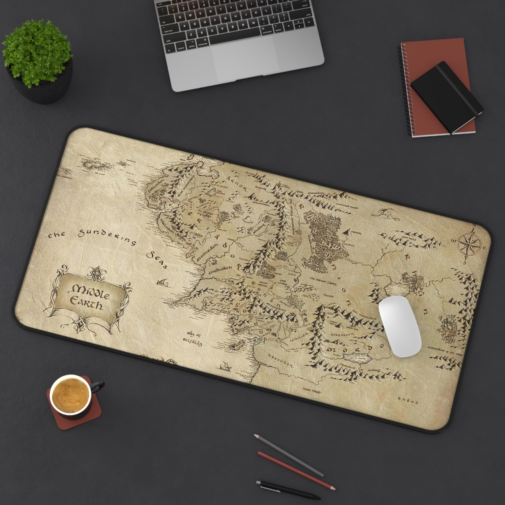 Allleftout Map Lord Of The Ring Desk Mat, Middle Earth Map Gaming Mousepad