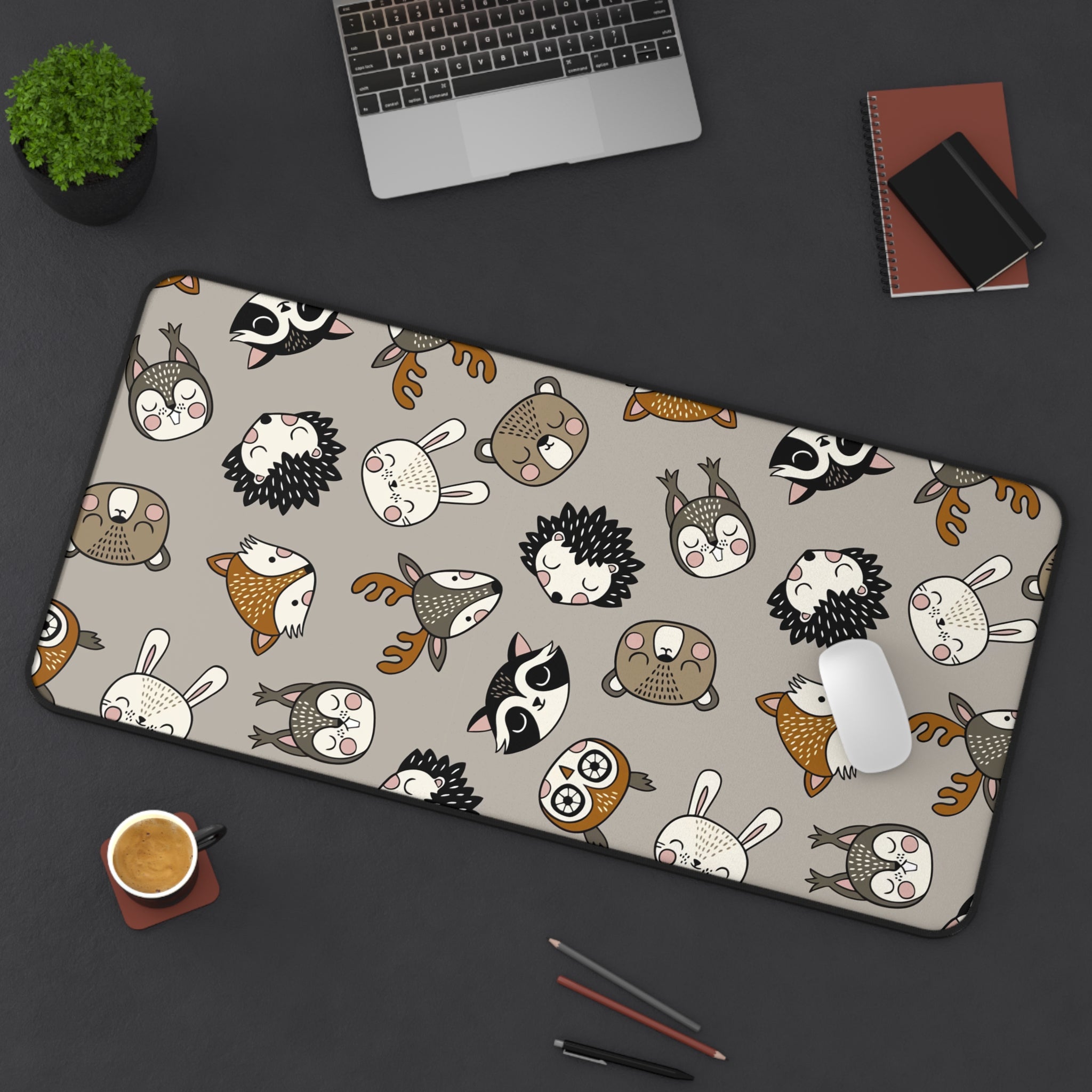 Allleftout Cute Animals Desk Mat, Gaming Keyboard Mat, Mousepad Large, Xxl Extended Deskpad Mouse Pad