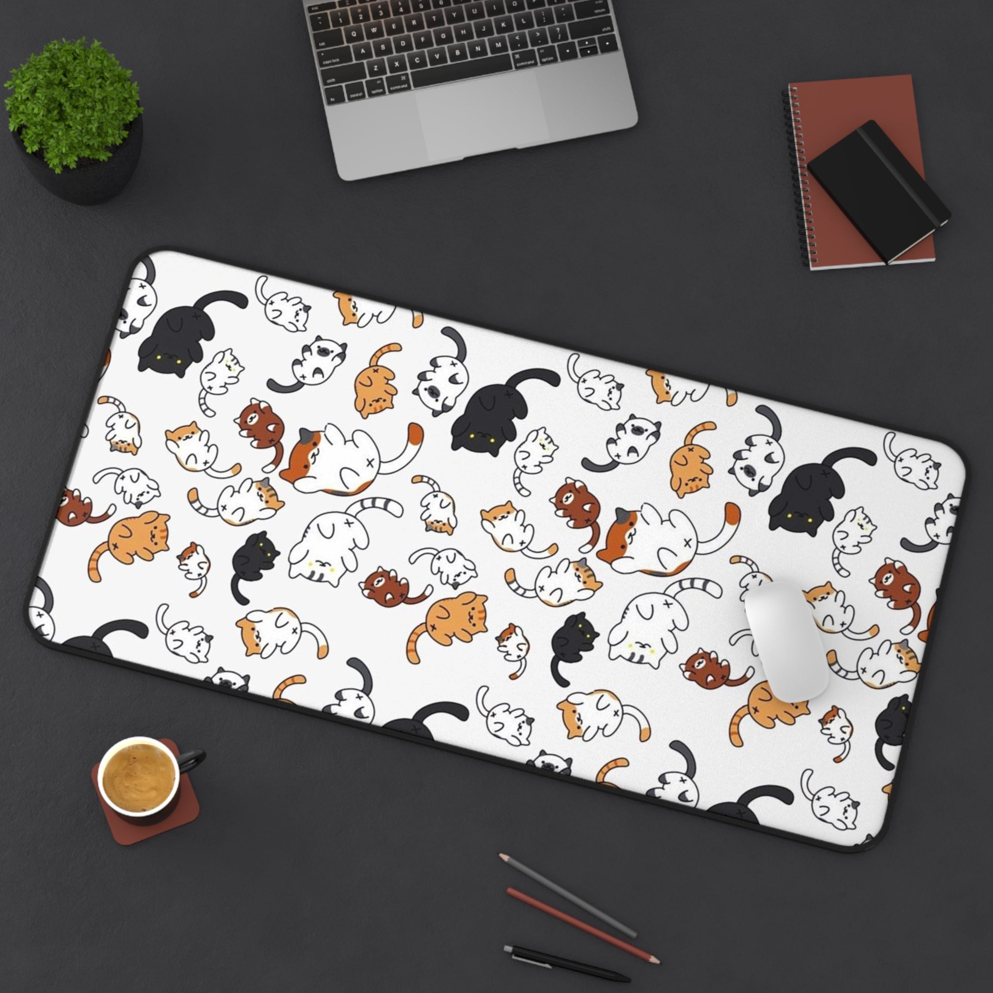 Allleftout Funny Cats Desk Mat, Gaming Keyboard Mat, Mousepad Large, Xxl Extended Deskpad Mouse Pad