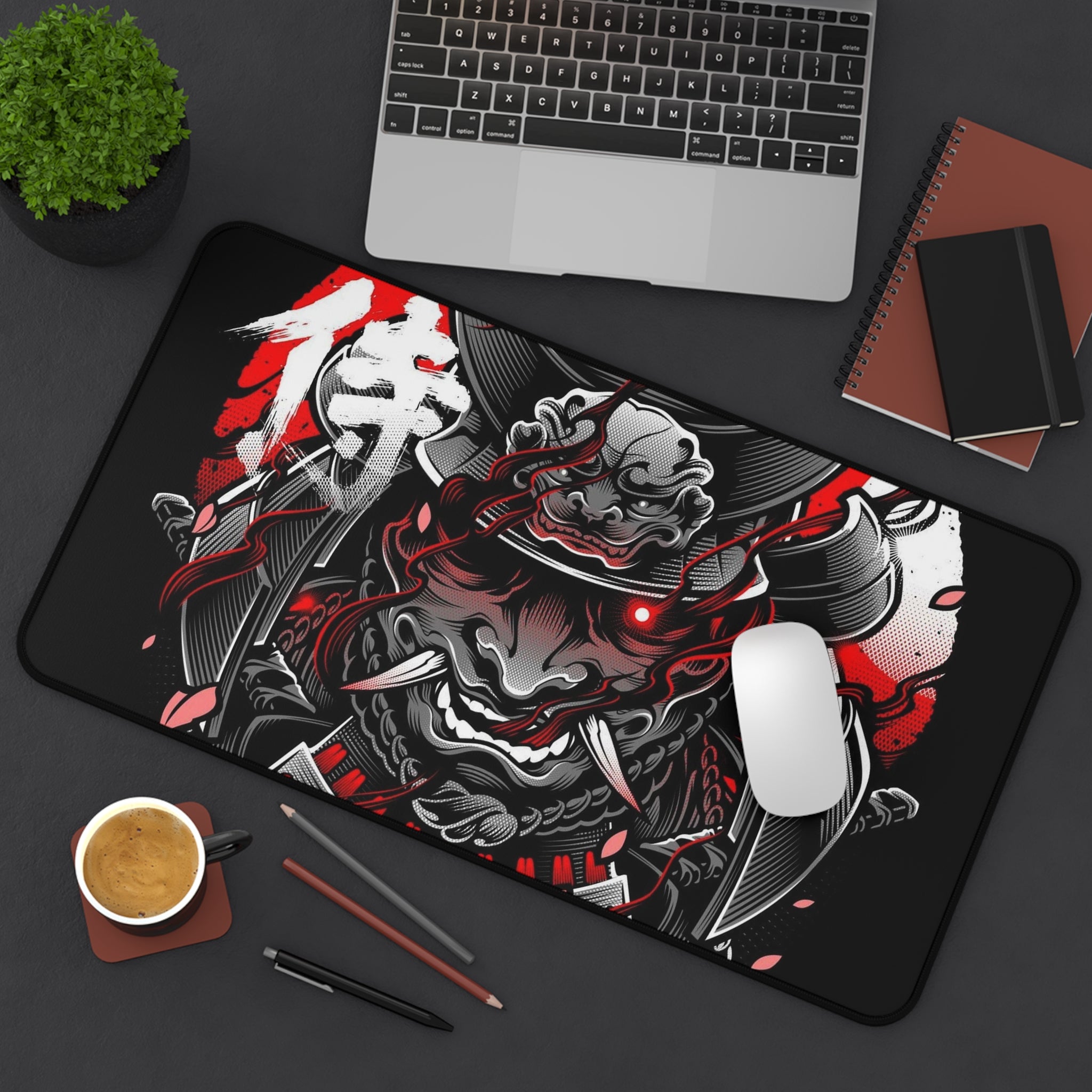 Allleftout Samurai 2 Desk Mat, Deskmat Xl, Gaming Keyboard Matt, Mousepad Large, Xxl Extended Deskpad Mouse Pad, Large Gaming Mousepad