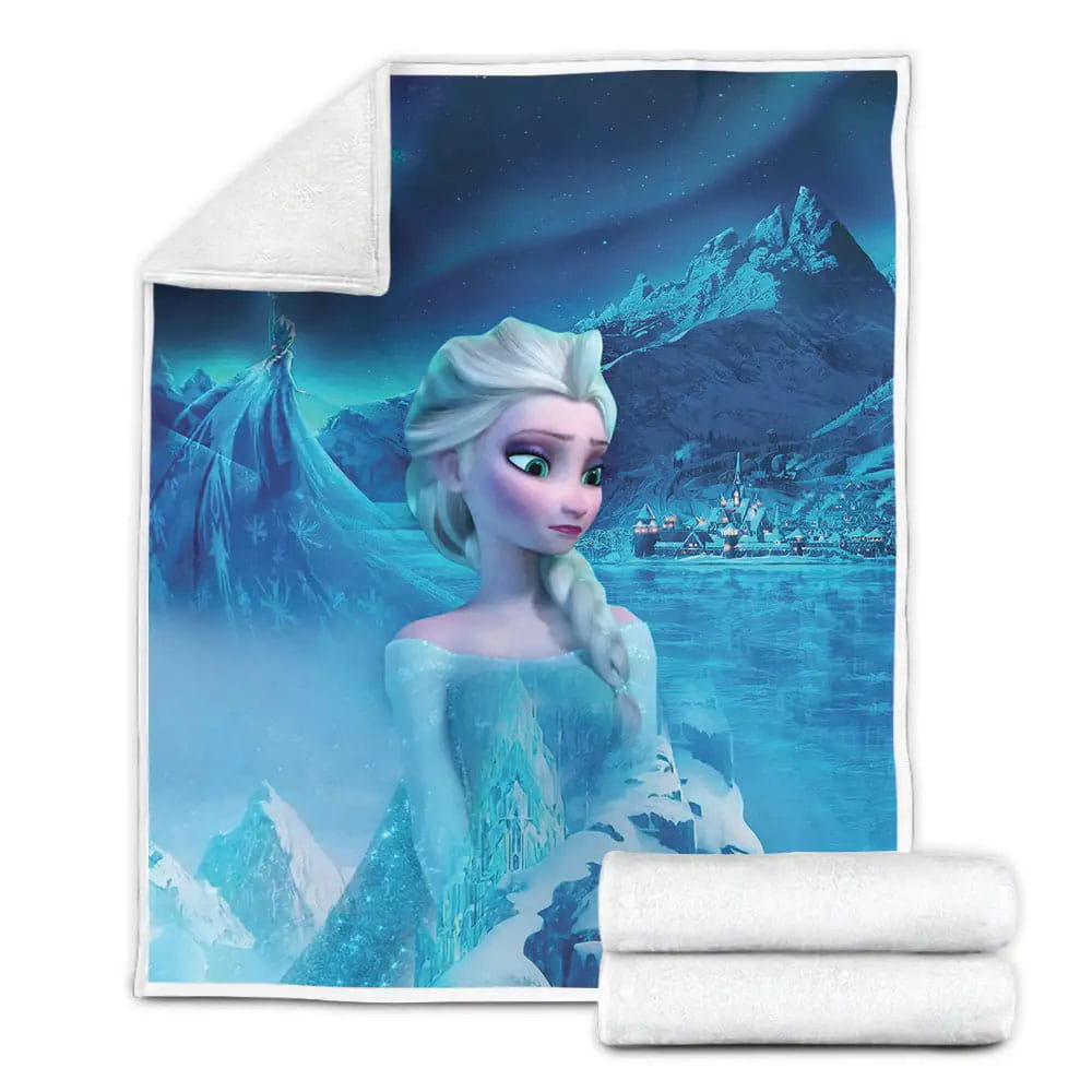 Elsa Frozen Fleece Blanket Gift For Christmas Thanksgiving Halloween