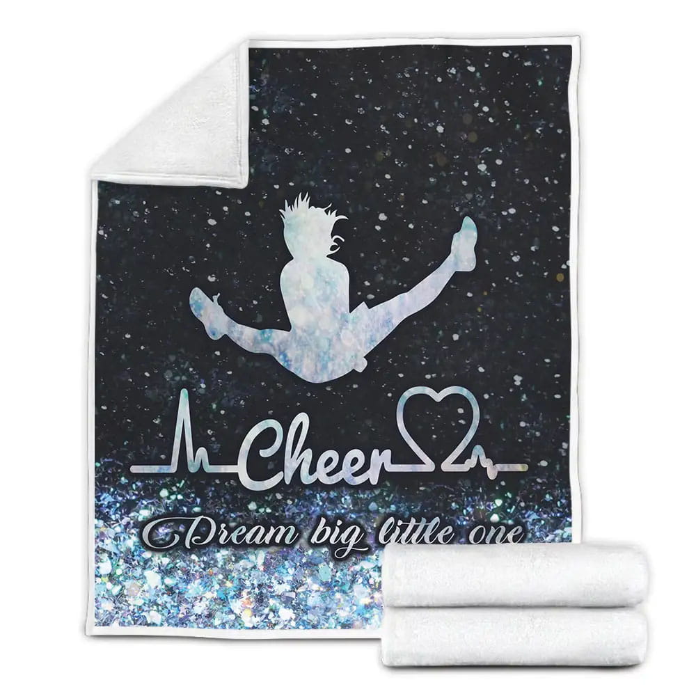 Cheer Heartbeat Dream Big Little One Fleece Blanket Perfect 