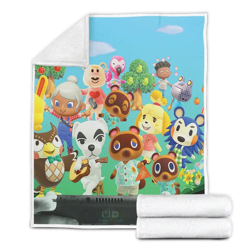 Animal Crossing Characters Fleece Blanket Gift For Wife Husband Besties