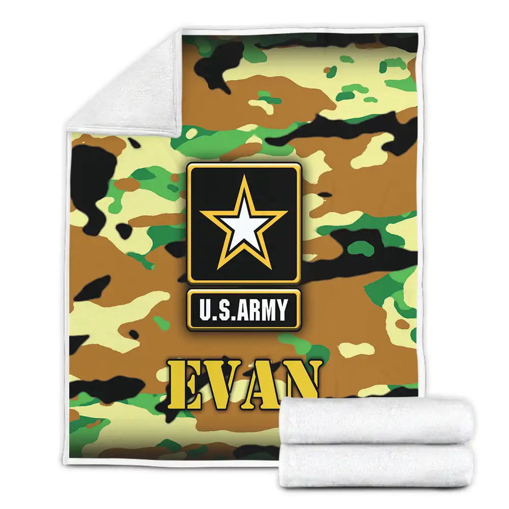 Petmytshirt Us Army Theme Camouflage Fleece Blanket Perfect 