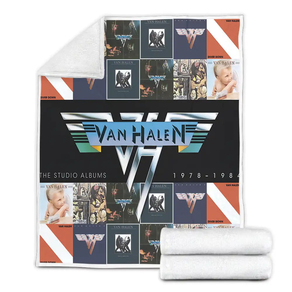 The Studio Albums Van Halen Fleece Blanket Gift For Wife Husband Besties