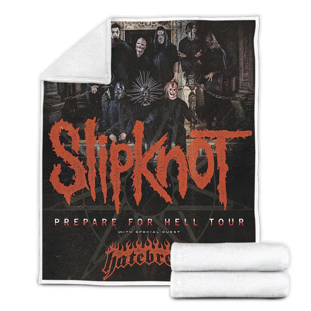 Slipknot Prepare For Hell Tour Poster Fleece Blanket Perfect 