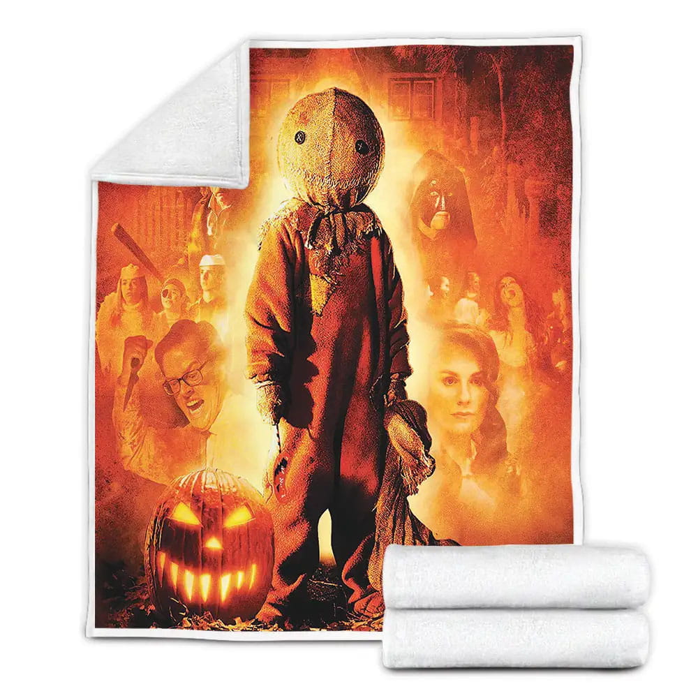 Trick r Treat Movie Poster Fleece Blanket Gift For Wife Husband Besties
