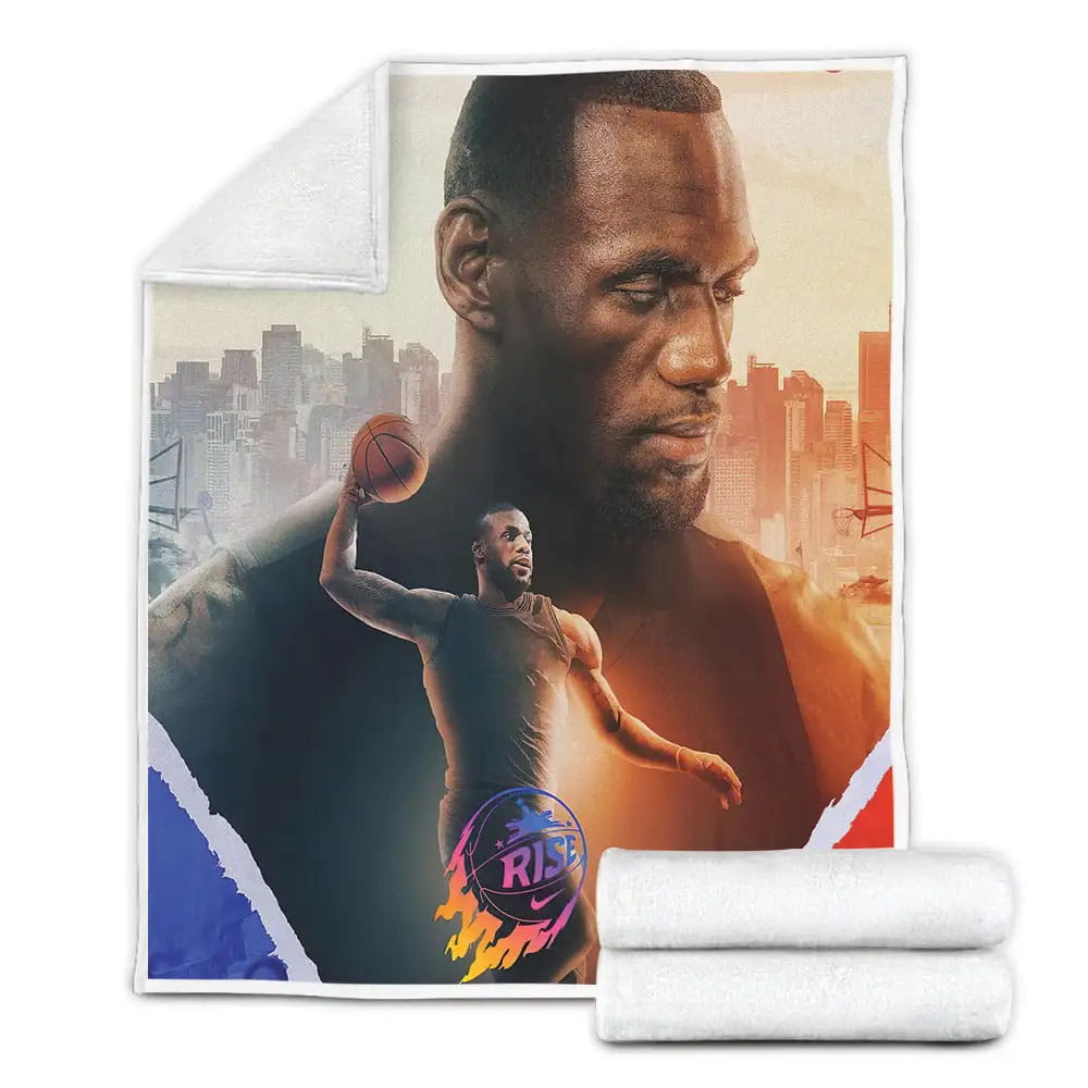 LeBron James Fleece Blanket Gift For Christmas Thanksgiving Halloween