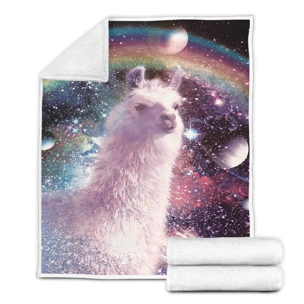 Llama Fleece Blanket Gift For Birthday Halloween Christmas Thanksgiving