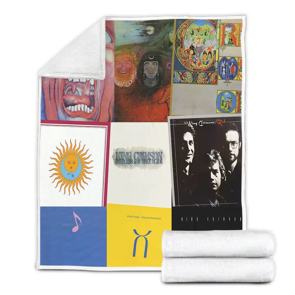 King Crimson David Cross Album Covers Fleece Blanket Perfect 