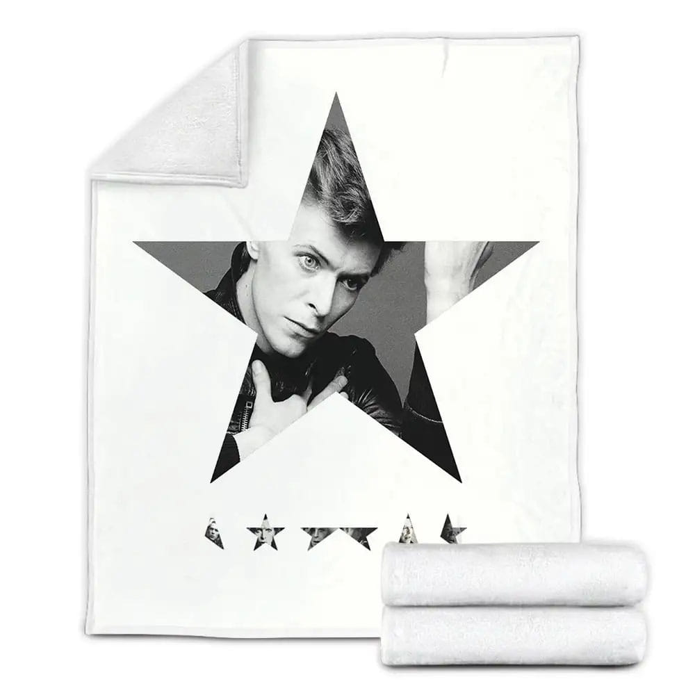 David Bowie Blackstar Album Fleece Blanket Gift For Wife Husband Besties