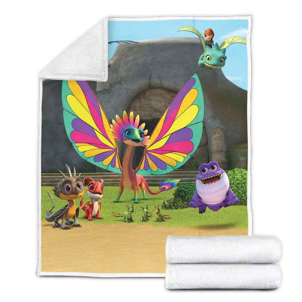Dragons Rescue Riders Main Characters Fleece Blanket Perfect 