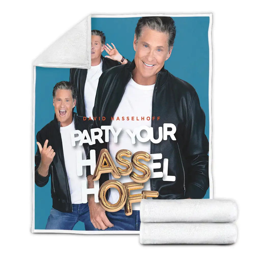 David Hasselhoff Party Your Fleece Blanket Gift For Wife Husband Besties