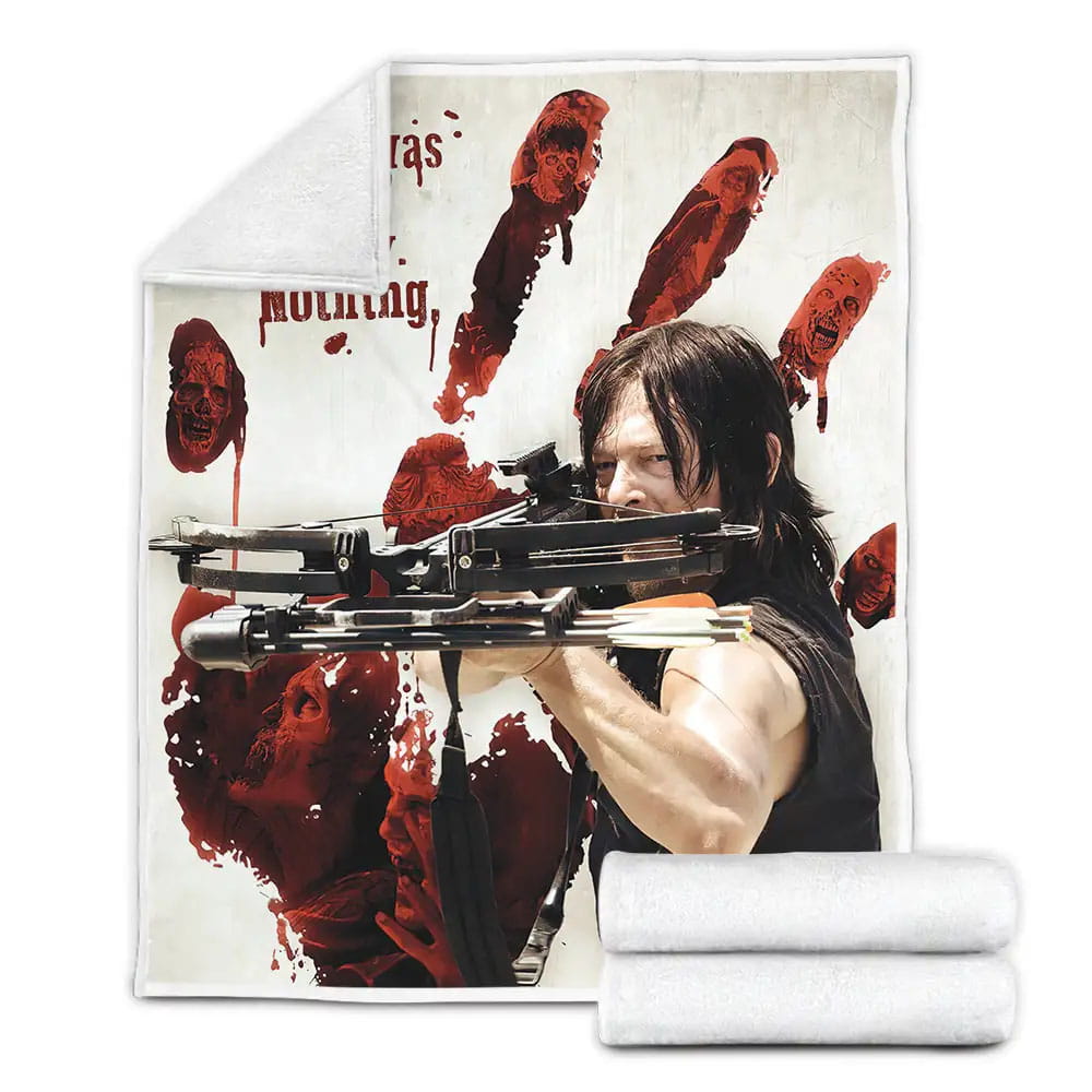 The Walking Dead Daryl Dixon Fleece Blanket Gift For Wife Husband Besties