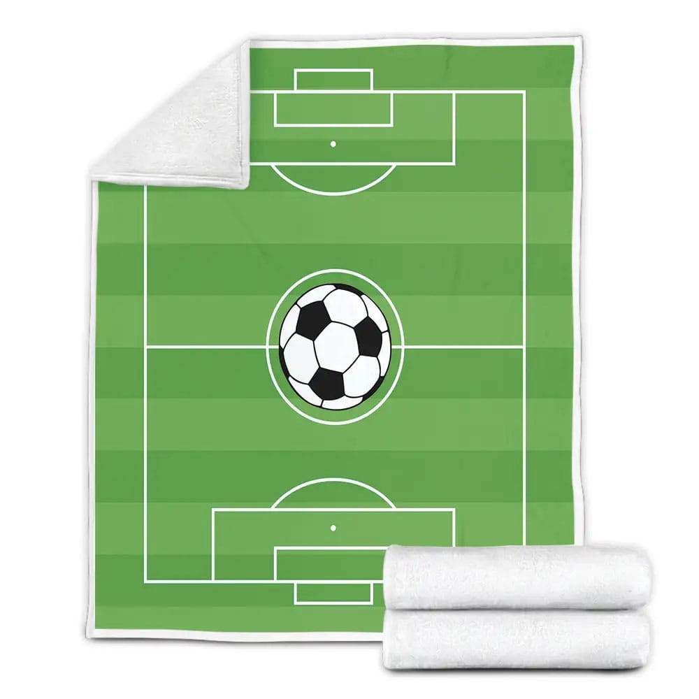 Soccer Fleece Blanket Gift For Birthday Halloween Christmas Thanksgiving