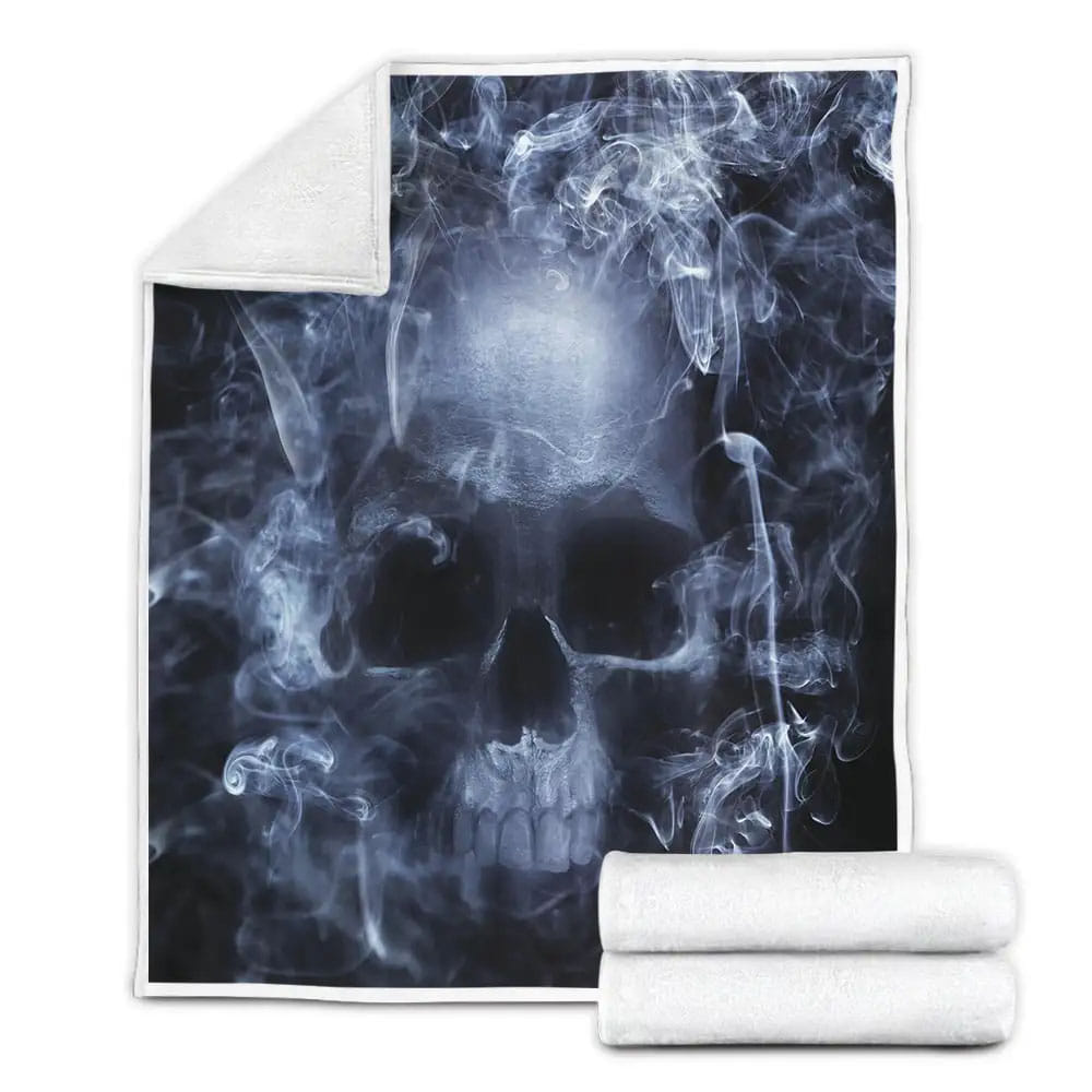 Snm  Smoke Skull Collection Fleece Blanket Gift For Wife Husband Besties