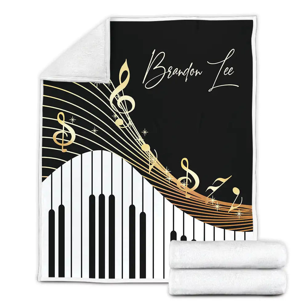 Piano Key And Music Notes Petmytshirt Fleece Blanket Perfect 