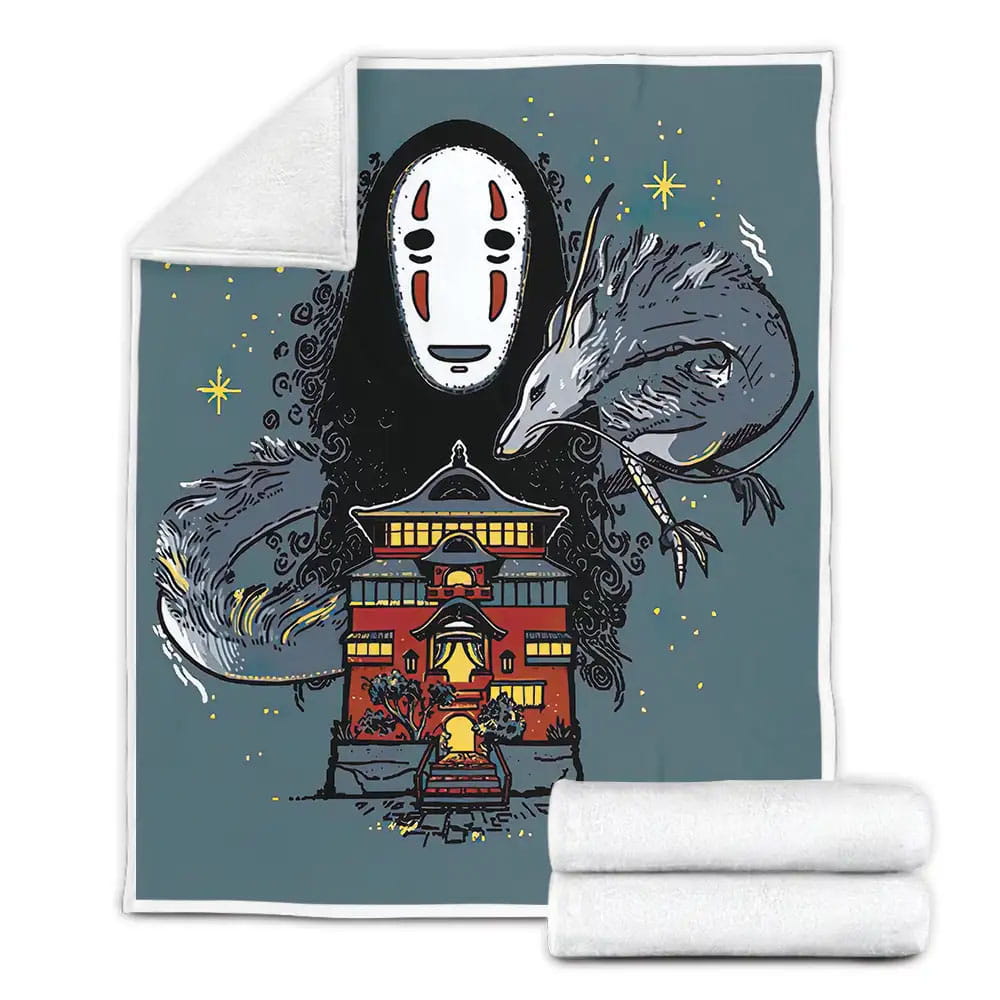 Spirited Away Fleece Blanket Gift For Christmas Thanksgiving Halloween