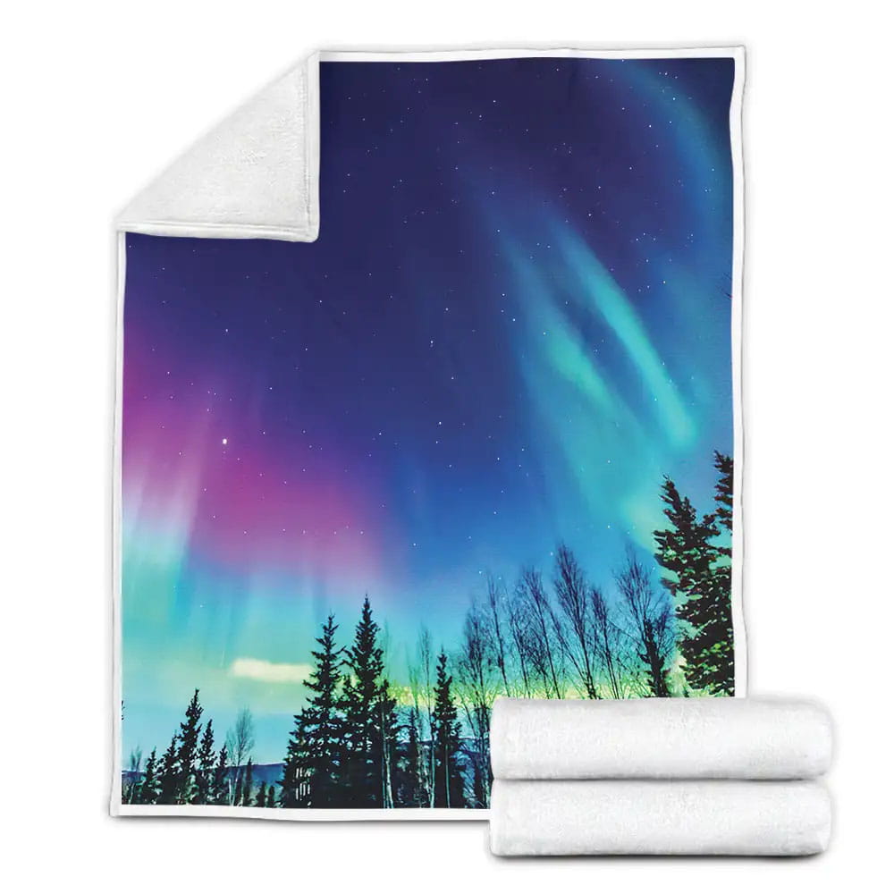 Forest Fleece Blanket Gift For Birthday Halloween Christmas Thanksgiving