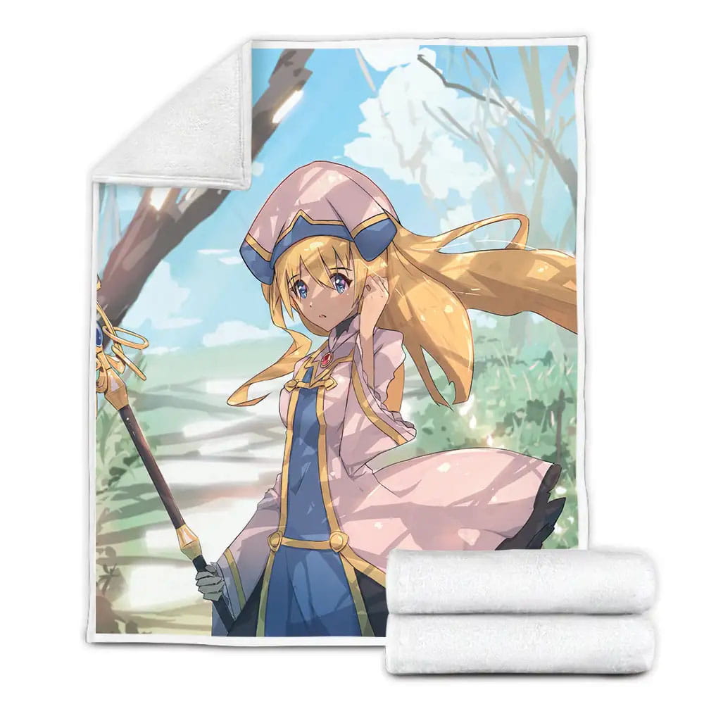 Goblin Slayer Priestess In Magic Woods Fleece Blanket Perfect 