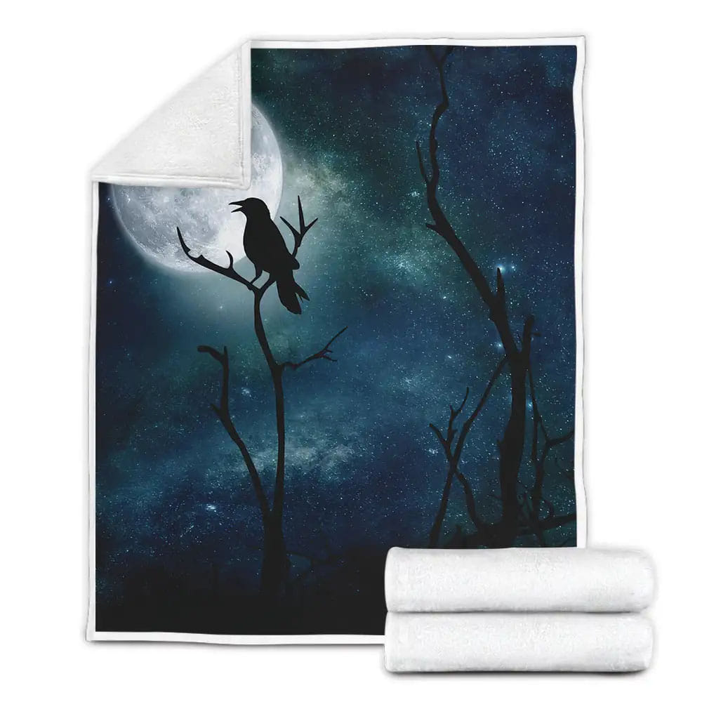 Gothic Fleece Blanket Gift For Birthday Halloween Christmas Thanksgiving