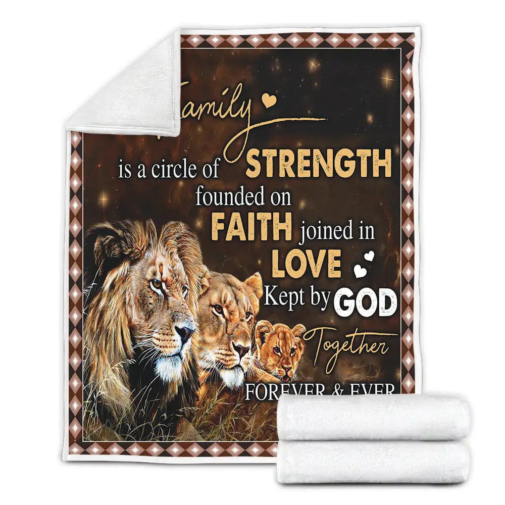 Lion Family Together Forever And Evers Fleece Blanket Perfect 