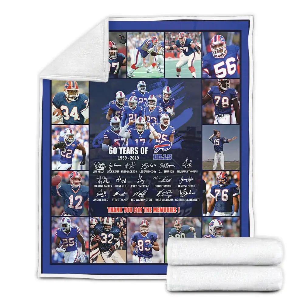 Buffalo Bills Fleece Blanket Gift For Christmas Thanksgiving Halloween